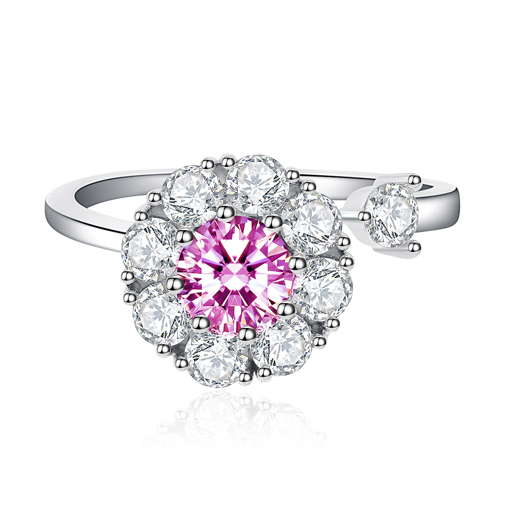 Pinky Flower Spinning Ring